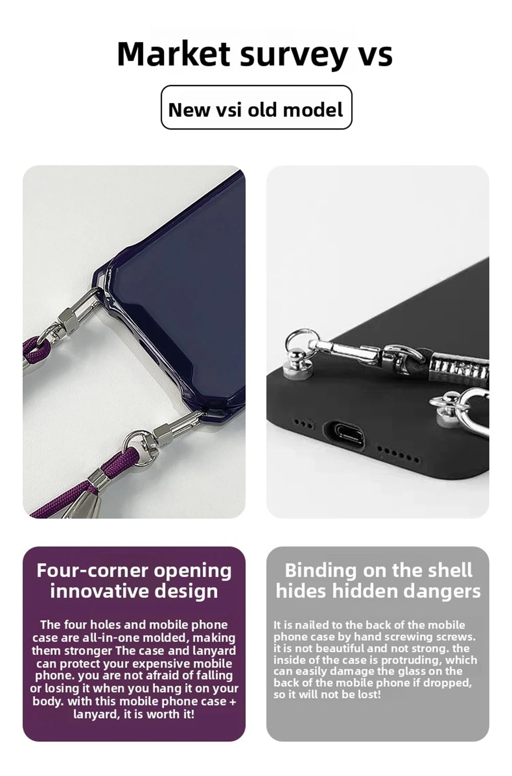 Crossbody Lanyard Strap Holder Phone Case For iphone 17 Air 16 15 14 Plus 13 12 11 Pro Max 16E For Magsafe Magnetic Stand Cover