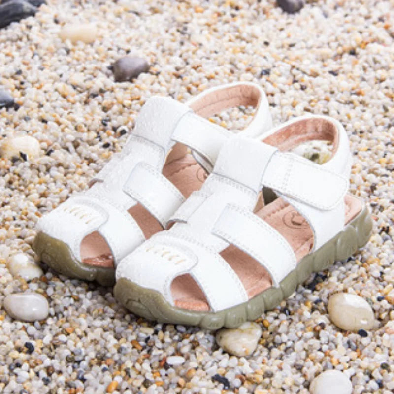 Summer Kids Shoes Boys Beach Sandals for Baby Boys Soft Leather Bottom Non-Slip Closed Toe Children Shoes ÑÐ°Ð½Ð´Ð°Ð»Ð¸ Ð´Ð»Ñ Ð¼Ð°Ð»ÑŒÑ‡Ð¸ÐºÐ°