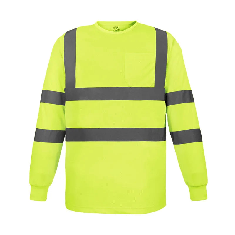 Long Sleeve Breathable T Shirt for Work Warehouse Construction Workwear Shirts Man Workshop Clothes