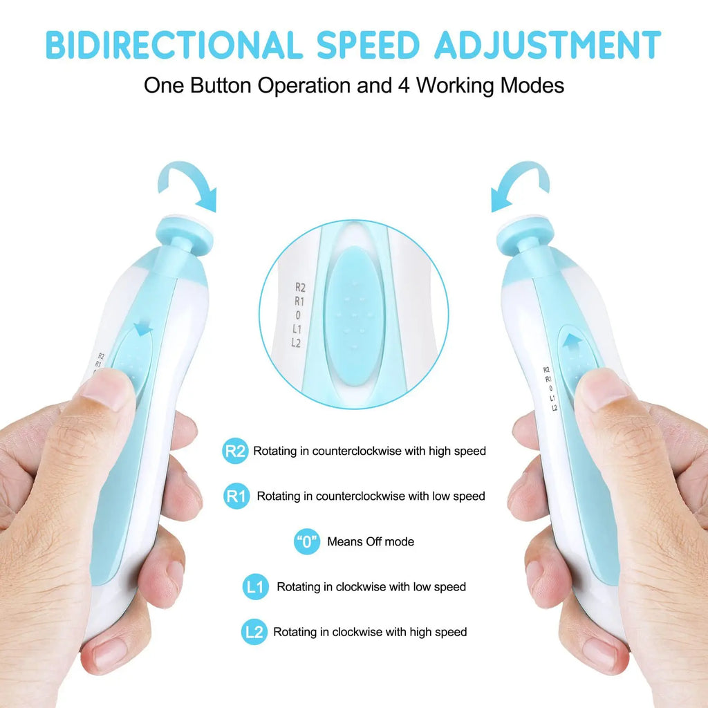 Baby Electric Nail Trimmer – Safe Multifunctional Fingernail Cutter & Infant Manicure Set