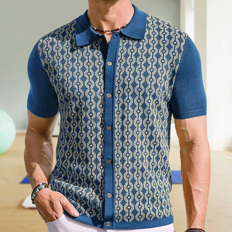 High End Jacquard Striped Polo Shirts For Men Short Sleeve Elastic Summer Quality Viscose Knitted Smart Casual Camisas De Hombre