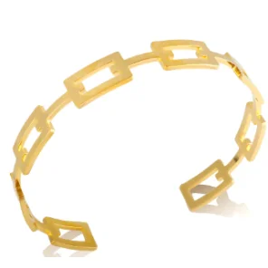 Stainless Steel Crystal Bracelet Bangle – Elegant 3-Stone Fashion Jewelry