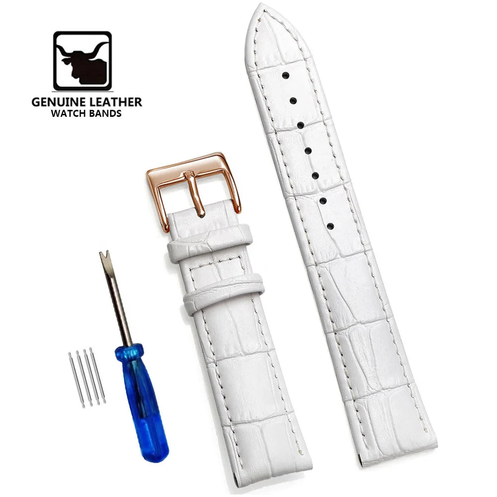 Premium Genuine Leather Watch Band – Multi-Size Wrist Strap
