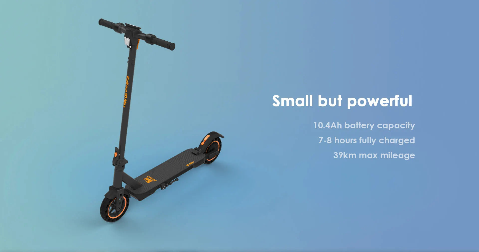 KuKirin S1 Max Adult Electric Scooter 350W Motor All-Terrain Escooter 36V10.4AH Battery 8 Inch Tire Foldable E-Scoote