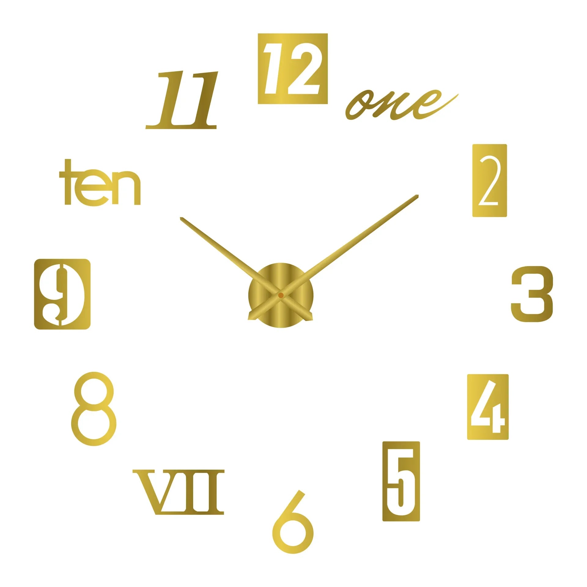 New Modern Design Large Wall Clock 3D DIY Quartz Clocks Fashion Watches Acrylic Mirror Stickers Living Room Home Decor Horloge