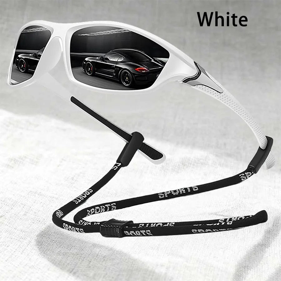 With Chain Vintage Metal Decoration Fishing Cycling Sports Eyewear Men Women Running Mountaineering Fashion Sport Sun Glasses
