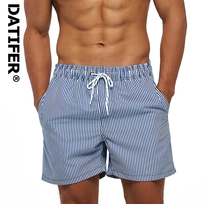 DATIFER Men's Beach Print Shorts – Summer Surfing Swimwear