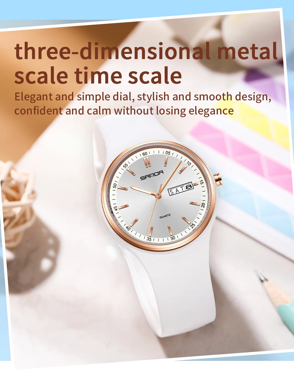 SANDA Top 6213 Male and Female Student Watches Casual Simple Dual Calendar Fashion Male and Female Student Quartz Watches 2025
