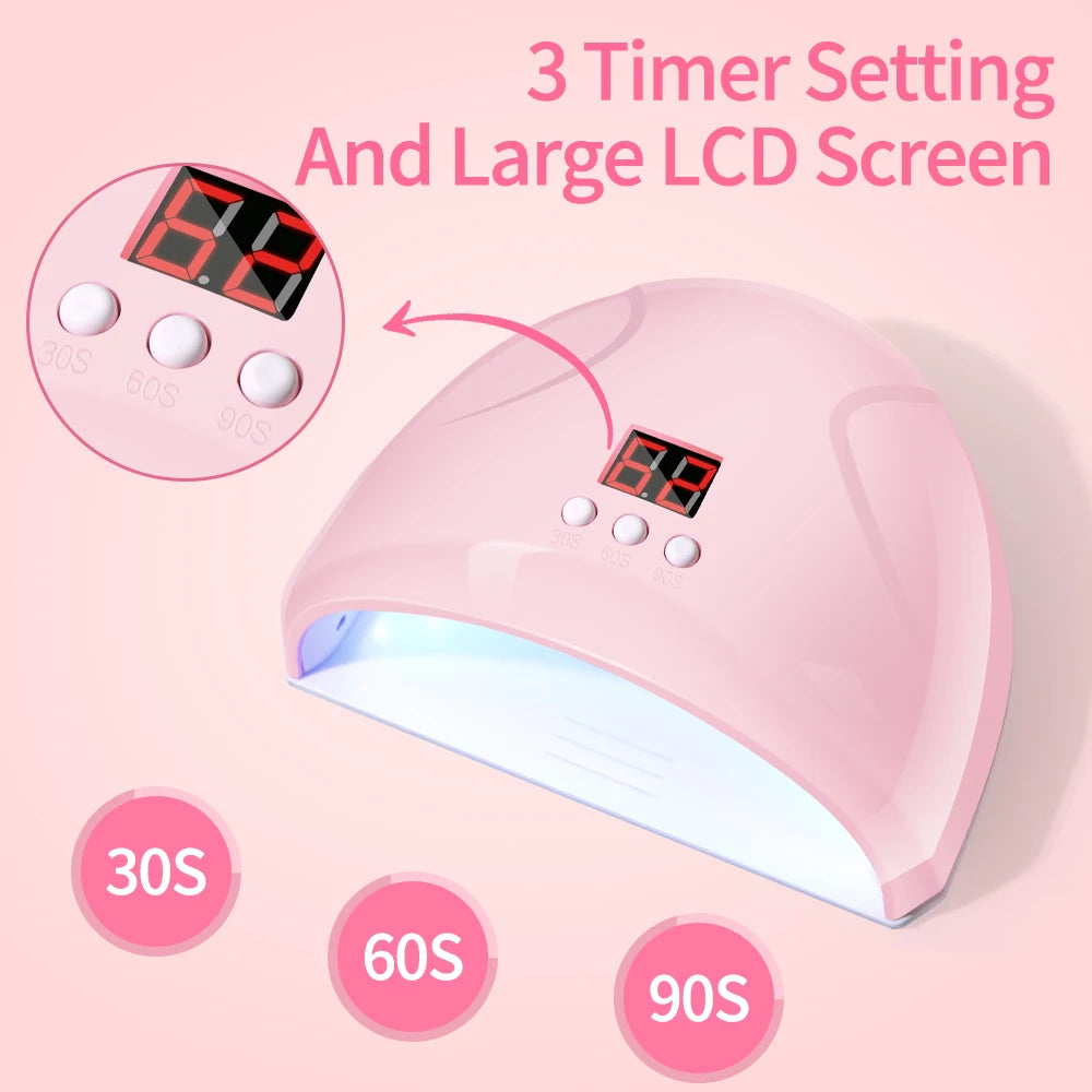 LULAA Portable Nail Lamp Professional Fast Curing Nail Dryer  UV LED Nail Light for Acrylic nails Gel polish Travel Home