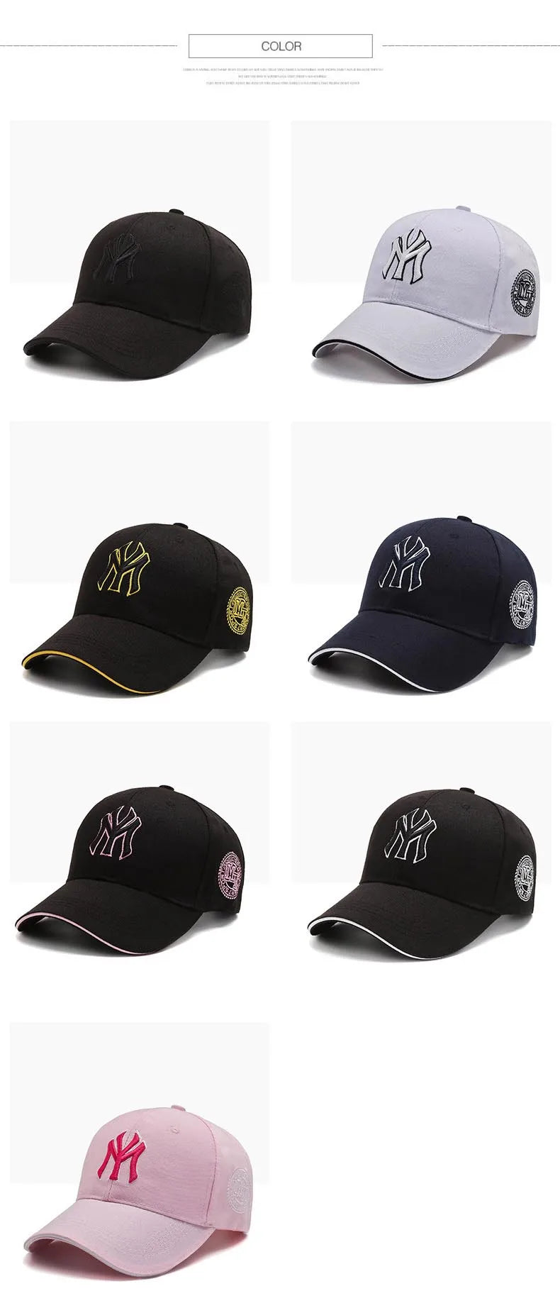 Fashion Letters MY Embroidery Baseball Cap For Women Men Cotton Unisex-Teens Snapback Flat Bill Hip Hop Tide Hats Visors Sun Hat