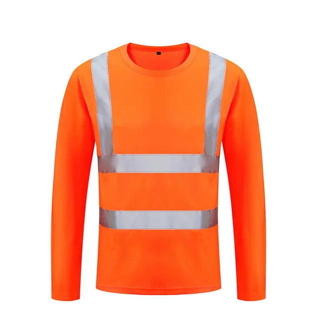 2023Outdoor Shirt Fluorescent High Visibility Safety Work Shirt Summer Breathable Work T Shirt Reflective Vest t-shirt Quick Dry