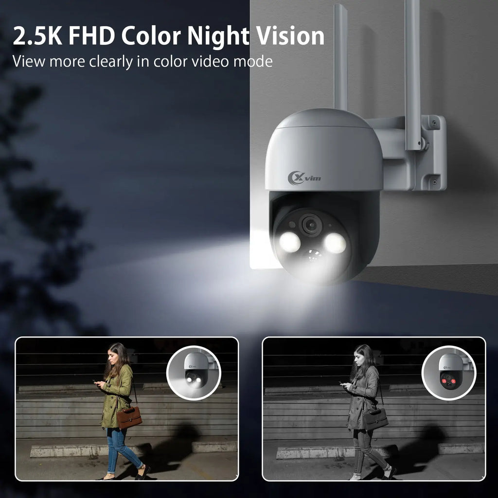 4MP Wireless Security Camera Outdoor WiFi Solar Battery Powered Camera Pan/Tilt Rotate Surveillance Camera Home Protection 2.4G