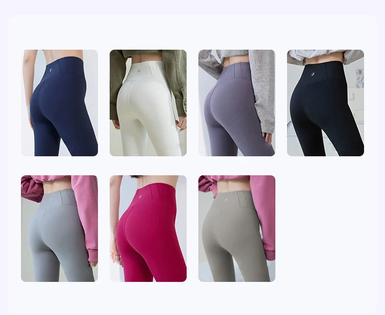 BIVIGAOS Spring Summer New Plum Red 3D Naked Feeling Sharkskin Leggings Women Slim Sexy Sport Yoga Push Up Fitness Leggings