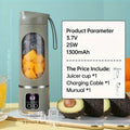 Portable Handheld Juicer Blender, USB Rechargeable Juice Maker for Smoothies Milkshakes Fresh Fruit Juices