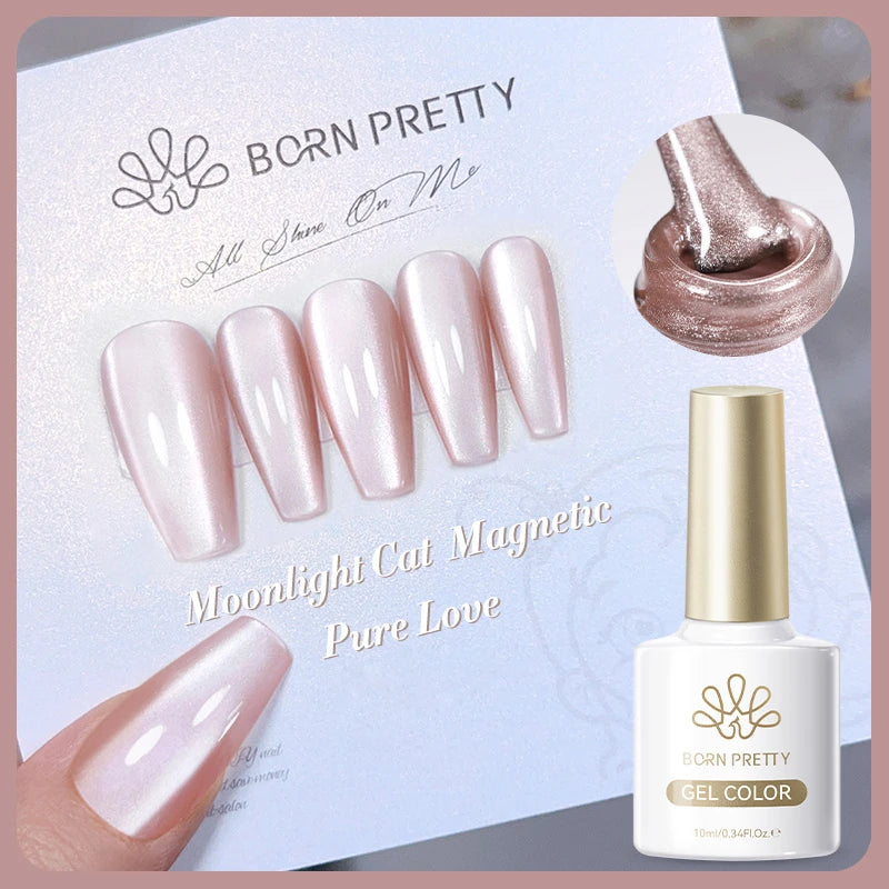 BORN PRETTY Super Holos Cat Magnetic Nail Gel Polish for Nails 10ml Soak Off Holographics Laser Gel Polish Auroras Glimmer Nails