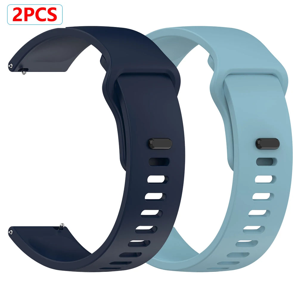 2pecs Watches Strap 22mm For Redmi Watch 5 Active/Lite Soft Silicone Band Sports Wristband For Xiaomi Watch 2 Pro/S4 S1 Bracelet