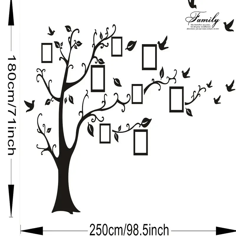 Big Size Wall Sticker,Family Tree Wall Decal With Photo Frames,Room Decor,Home Decor,Scene Decor