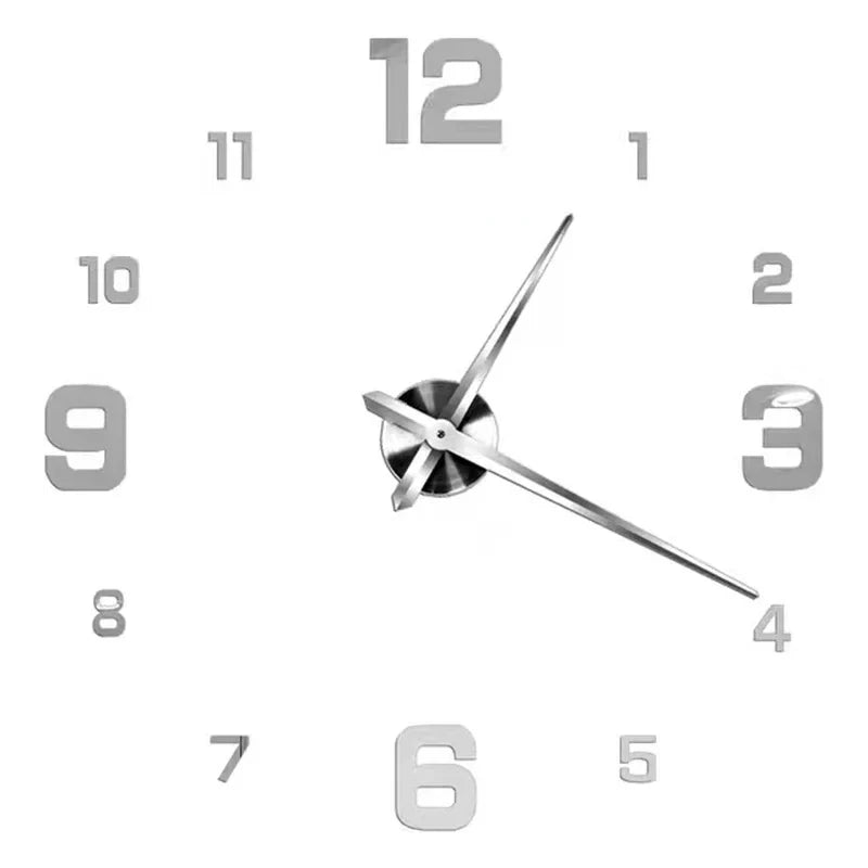 New Modern Design Large Wall Clock 3D DIY Quartz Clocks Fashion Watches Acrylic Mirror Stickers Living Room Home Decor Horloge