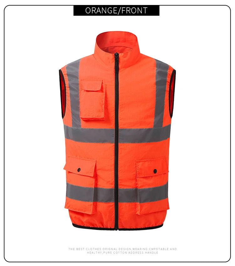 Summer Cooling Labor Protection Clothing, Breathable and Ventilated Fan Suit, Sanitation Reflective Vest, Heatstroke Prevention