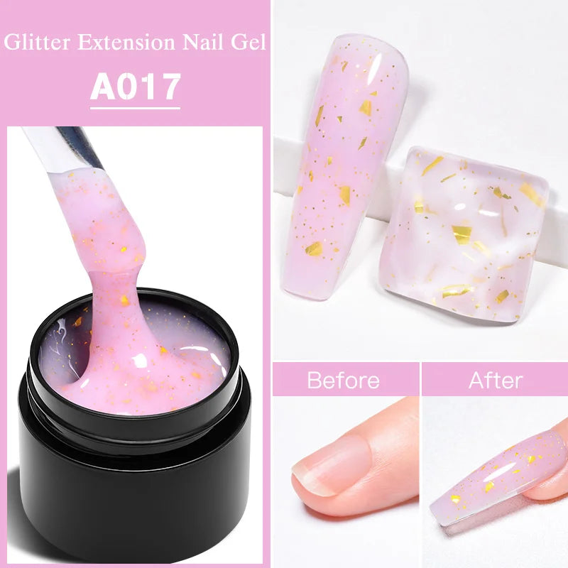 MEET ACROSS 8ml Pearl Shell Thread Gel Nail Polish 3D Semi Permanent Soak Off UV Gel Nail Art Varnish For Nails Manicure DIY
