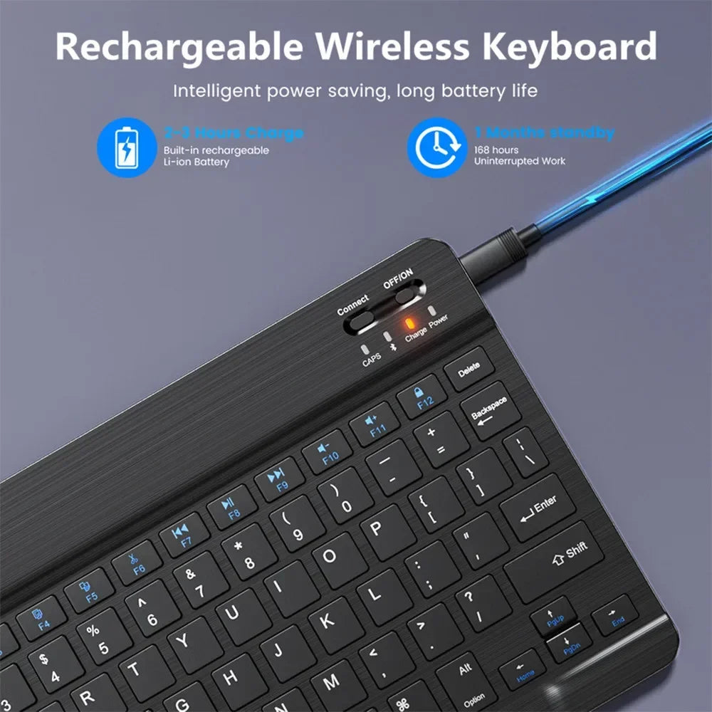 10 lnch  Wireless  Bluetooth Mini Keyboard For ios Phone Tablet Portable Bluetooth Keyboard and Mouse