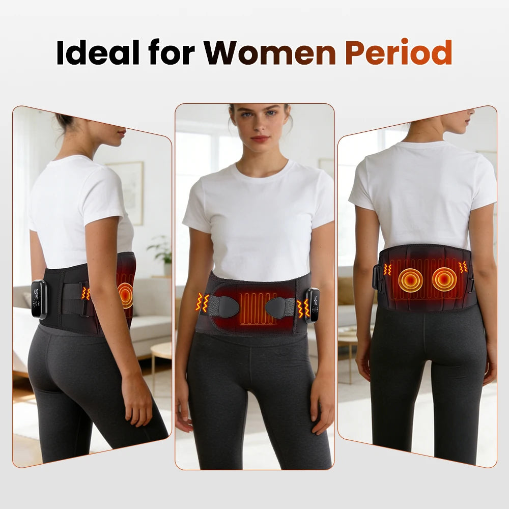 New Upgrade Electric Heating Waist Massager Support Belt Vibration Hot Compress Brace Belt Back Relax 3 Gears Adjustment