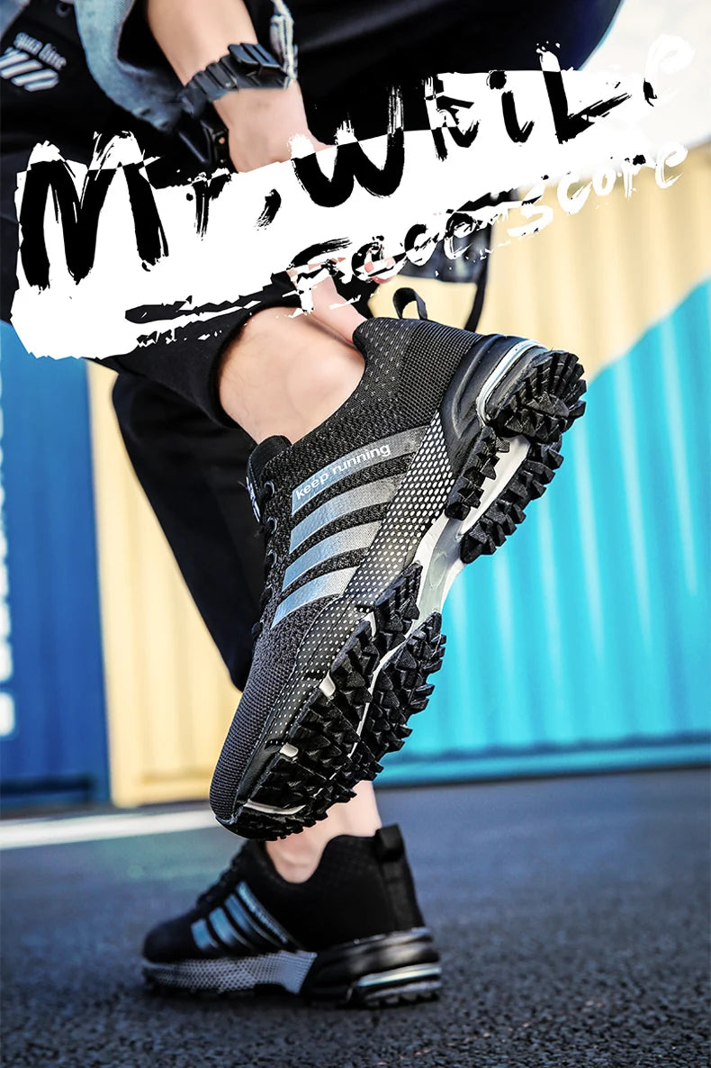 Men Shoes Comfortable Non-Slip Stable Shock Absorption Light Couple Shoes and Men's Sneakers Mesh Breathable Casual Basket Homme