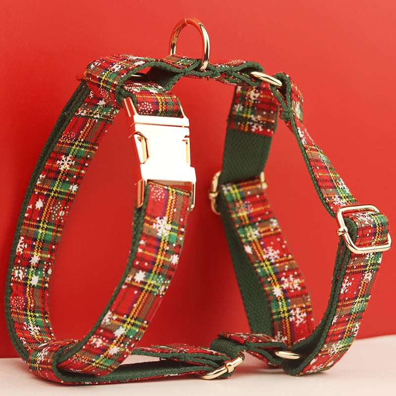Pet dog collar Handmade knitted necklace Pet dog supplies Woven accessories Autumn Winter Christmas set