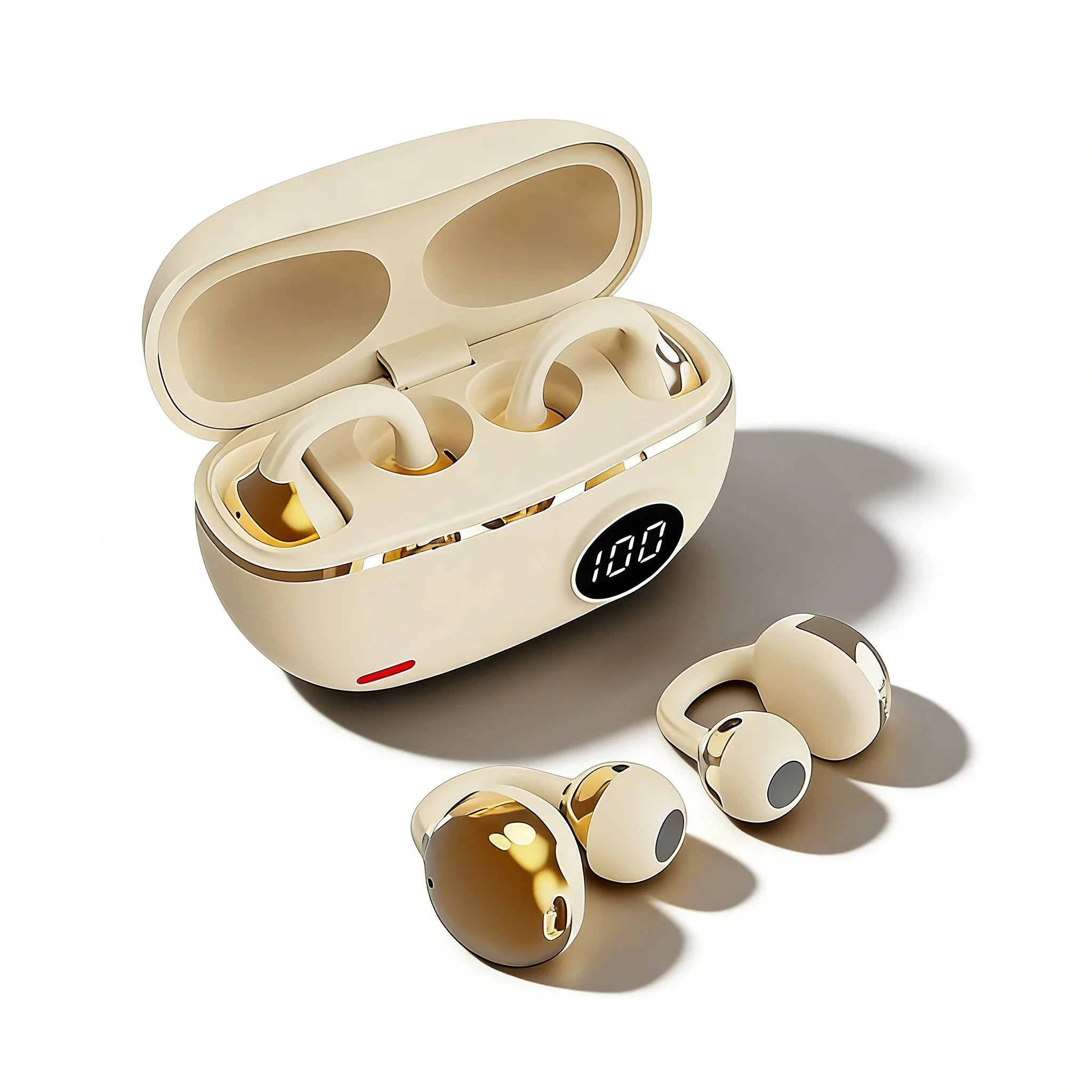Bluetooth 5.4 Wireless Earphones with Digital Display Dolby-Quality Hi-Fi Audio Dynamic Sound Range and Integrated Call Mic