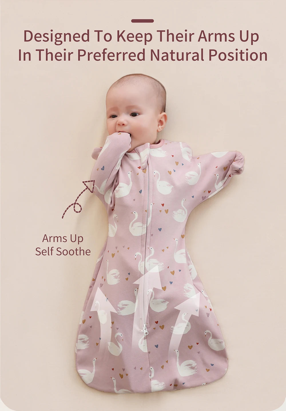 INSULAR Baby Cotton Sleeping Bags Newborn Anti-shock Sleepsacks Raised Hand Surrender Blankets Infant Cartoon Anti-startle Jump