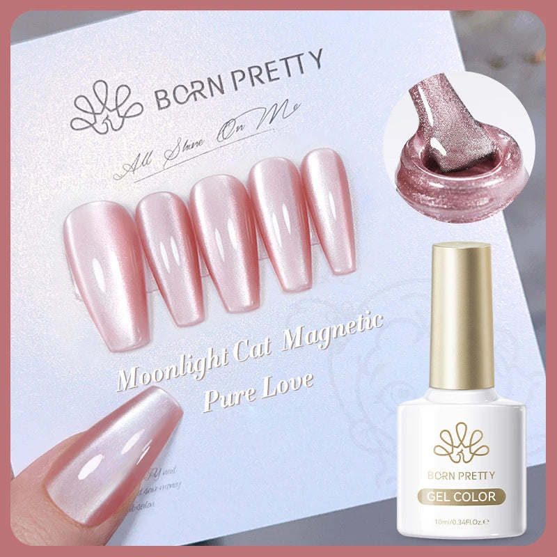 BORN PRETTY Super Holos Cat Magnetic Nail Gel Polish for Nails 10ml Soak Off Holographics Laser Gel Polish Auroras Glimmer Nails