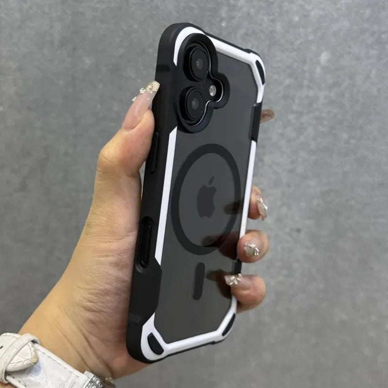Hit Color Magnetic For Magesafe Wireless Charge Case For iPhone 17 Pro 16 13 14 12 15Pro Max Transparent Shockproof Bumper Cover