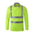 Reflective Safety T-Shirt 360 Degree Reflective Zones High Visibility Long Sleeves Outdoor Construction Worker Top for Night