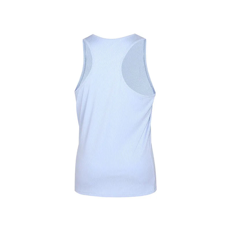 Men's Summer O-neck loose stripe gym Tank top Men Fitness sleeveless pullover Sports Undershirt Elasticity casual vest men tops