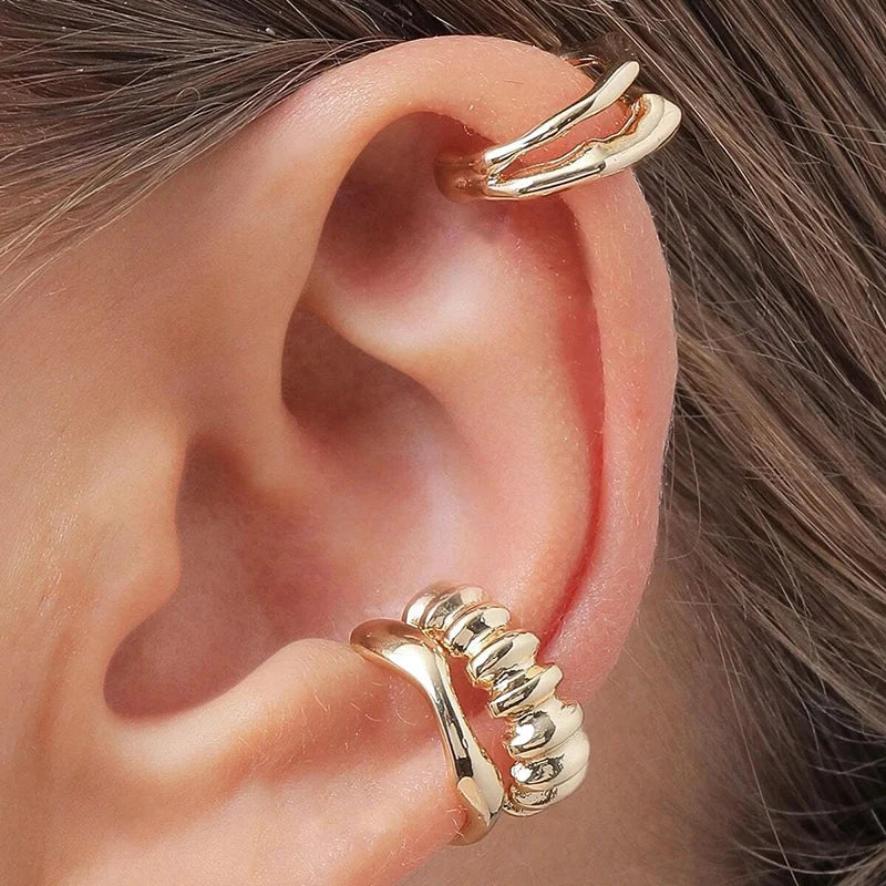 3 PCS Small Pearl Clip-On Earrings Shiny CZ Stone Classic Silver Gold-color Simple Style Daily Wear Party Jewelry For Woman