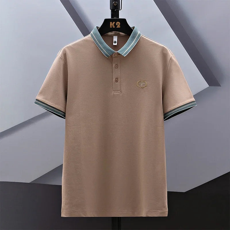 Men Polo Shirts Plus Size Loose Tops 50-140kg 6XL 7XL 8XL Spring Summer T-shirt 100% Cotton Big Size Men's Clothing 대사이즈 남성복