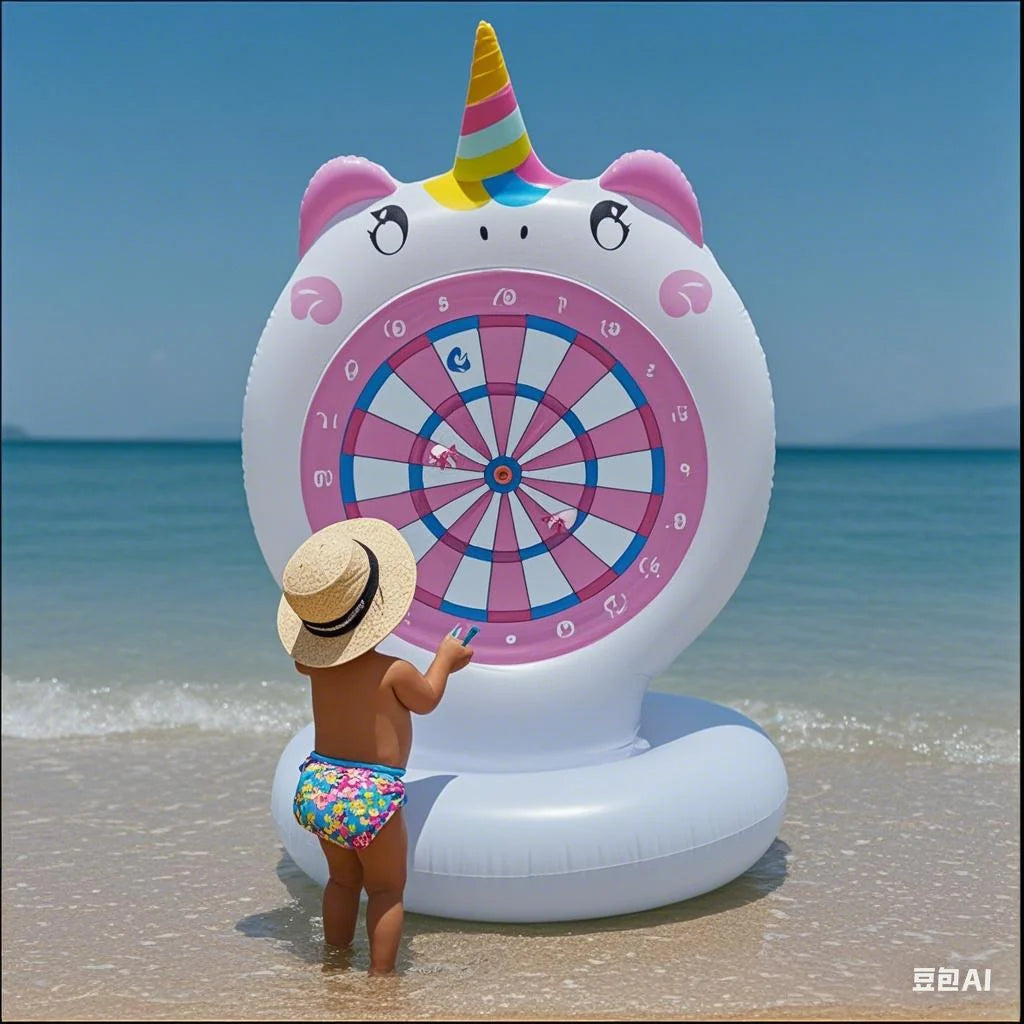 Juego de agua de mesa de dardos inflable, flotador de piscina, actividades al aire libre en la playa, regalo fresco de fiesta de