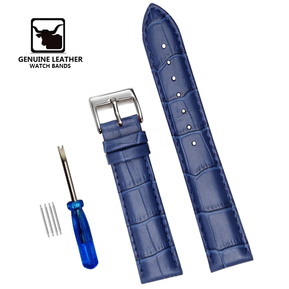 Premium Genuine Leather Watch Band – Multi-Size Wrist Strap