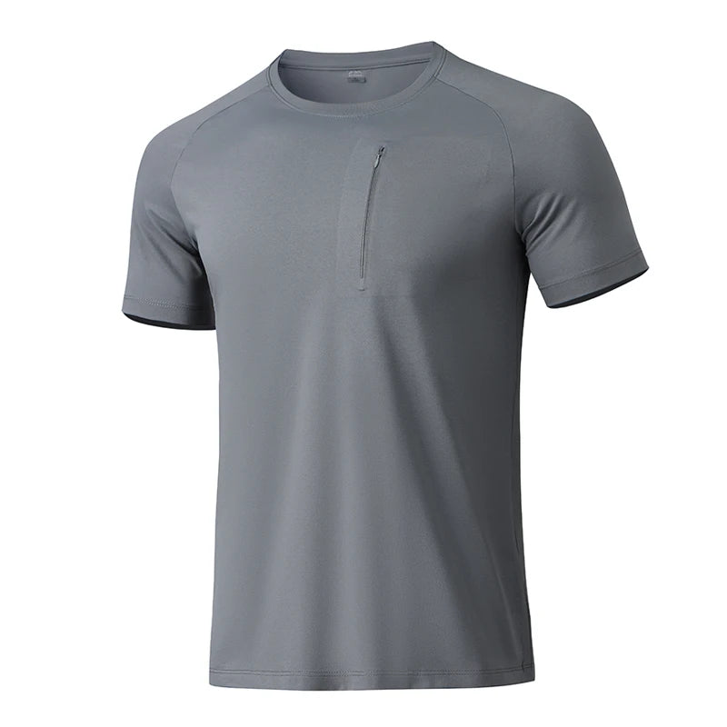 EUMERGX Hiking Short Sleeve T-Shirt For Men Outdoor Quick Dry Functional Cool T-Shirt Camping Climbing Trekking Short Sleeve Tee