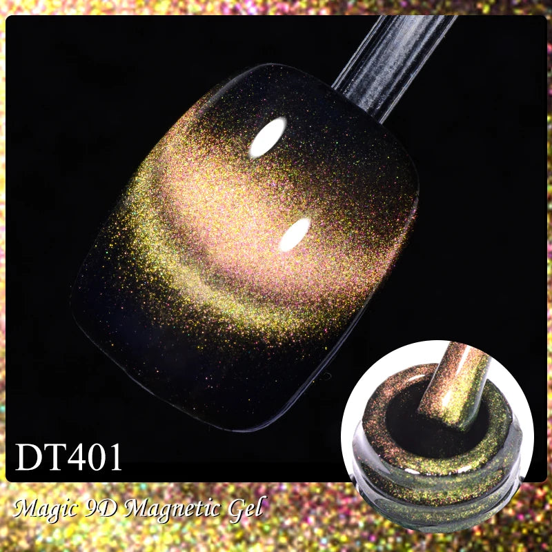 7ml Aurora Cat Magnetic Gel Nail Polish Blue Nails Sparkling Glitter Semi-Permanent Nail Art Soak Off UV Gel Varnish Manicure