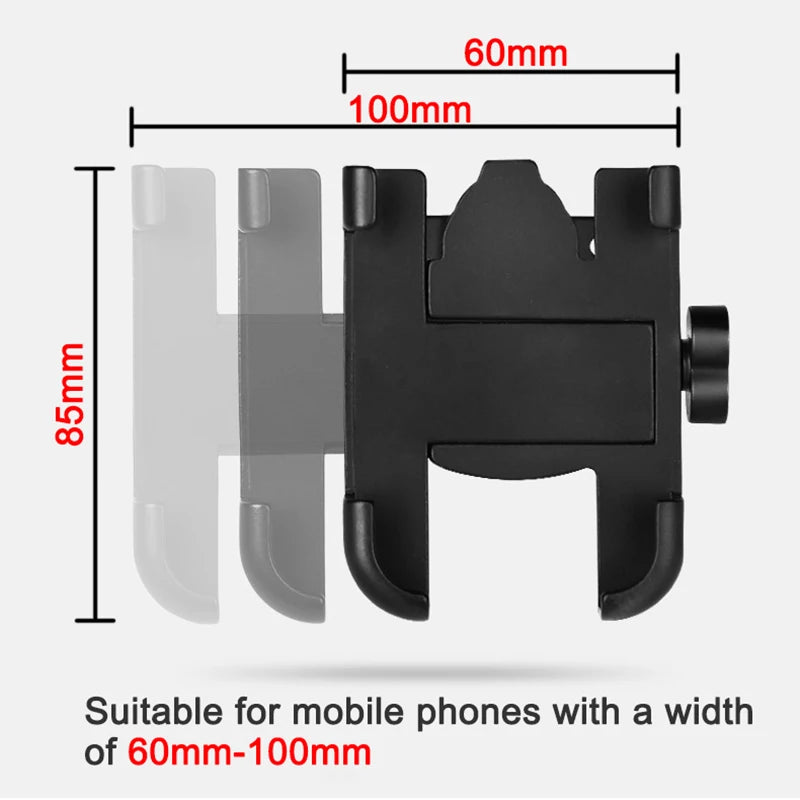 Motorcycle Mobile Phone Holder for iPhone Xiaomi Universal Rearview Mirror Handlebar Holder Bicycle Cycling Aluminum Alloy Stand