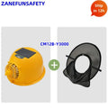 Solar Fan Helmet With Powerful Fan Big Straw Hat Cloth Hat Solar Panel 6000mAh Rechargeable Lithium Battery LED Headlight Helmet