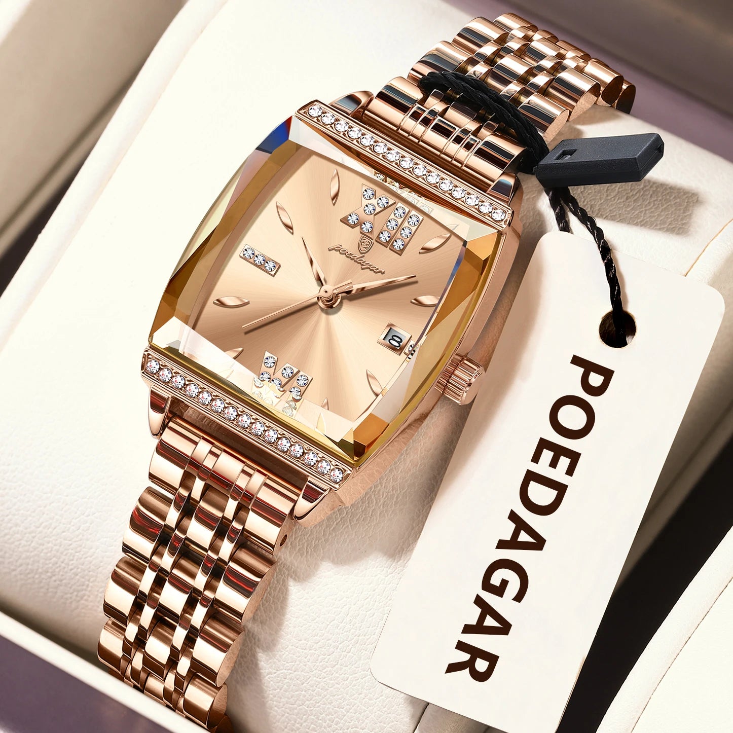 POEDAGAR Fashion Watch For Woman High Quality Waterproof Date Elegant Ladies Watch Stainless Steel Original Women Quartz Watches