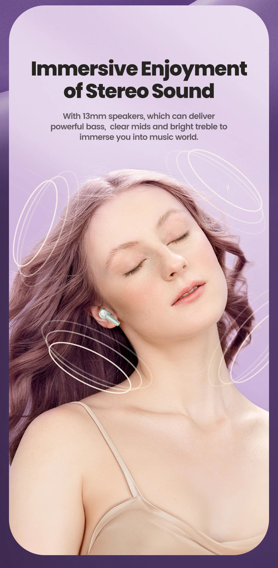 Toocki ENC TWS Earphones Wireless Bluetooth 5.3 HiFi Headphone Noise Canceling Toucn Contro Touch Control In Ear Sport Earbuds