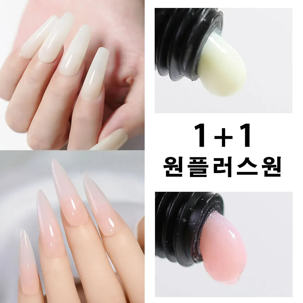 Arte Clavo 2pcs/Set 15ml Jelly Nail Extension Gel Pink White Clear Quick Building UV LED Gel Nails Finger Extensions Nail Art