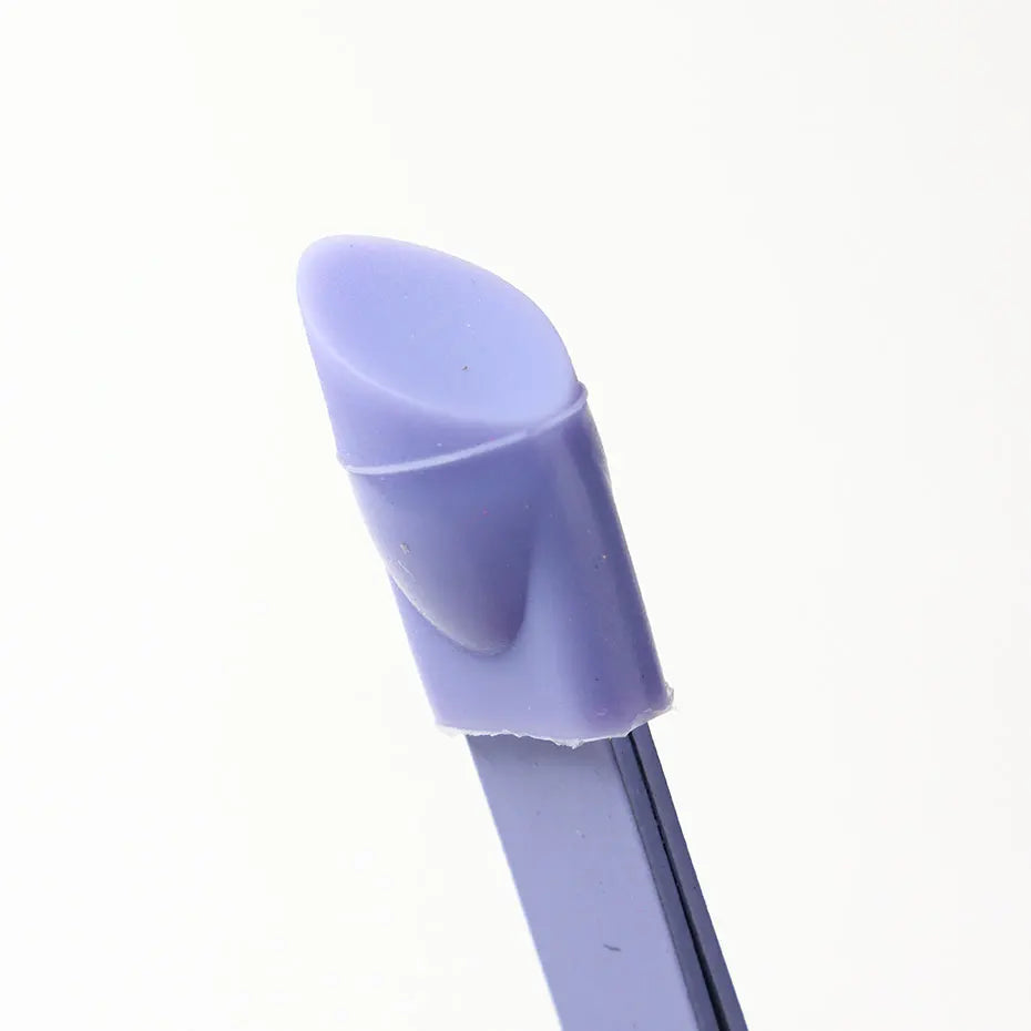 1PC Double Sided Purple Nail Tweezers Silicone Pressing Head Nail Tweezers Sticker Picker Nails Tools Stainless Manicure Tools ﻿
