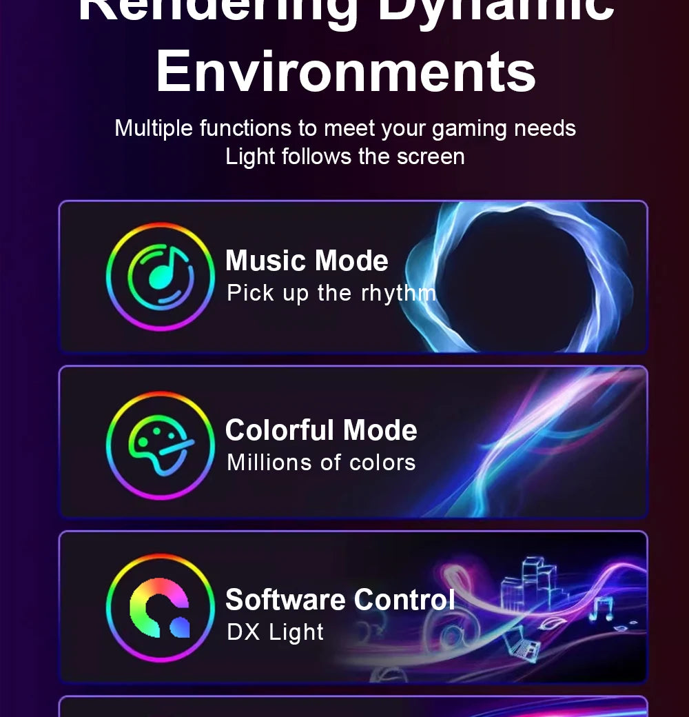 Smart Ambient TV PC Display Sync Computer Monitor Backlight LED Strip Light RGB Color DIY Game Holiday Atmosphere Computer