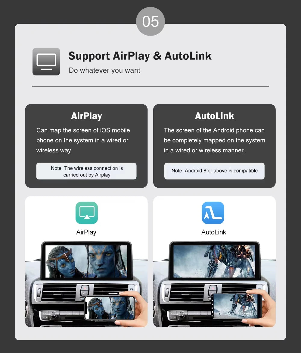 AUTOTOP 10.25â€1920*720 Wireless Carplay Android Auto Car multimedia player for F20 F21 F22 F30 F31 F32 F33 F34 F36 NBT 2013-2017