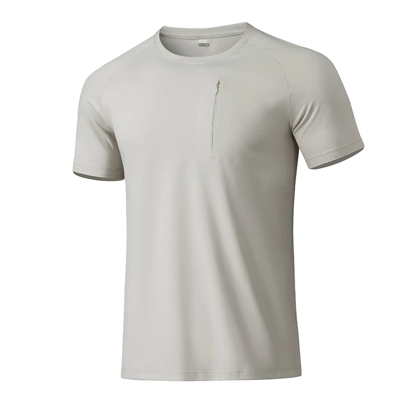 EUMERGX Hiking Short Sleeve T-Shirt For Men Outdoor Quick Dry Functional Cool T-Shirt Camping Climbing Trekking Short Sleeve Tee