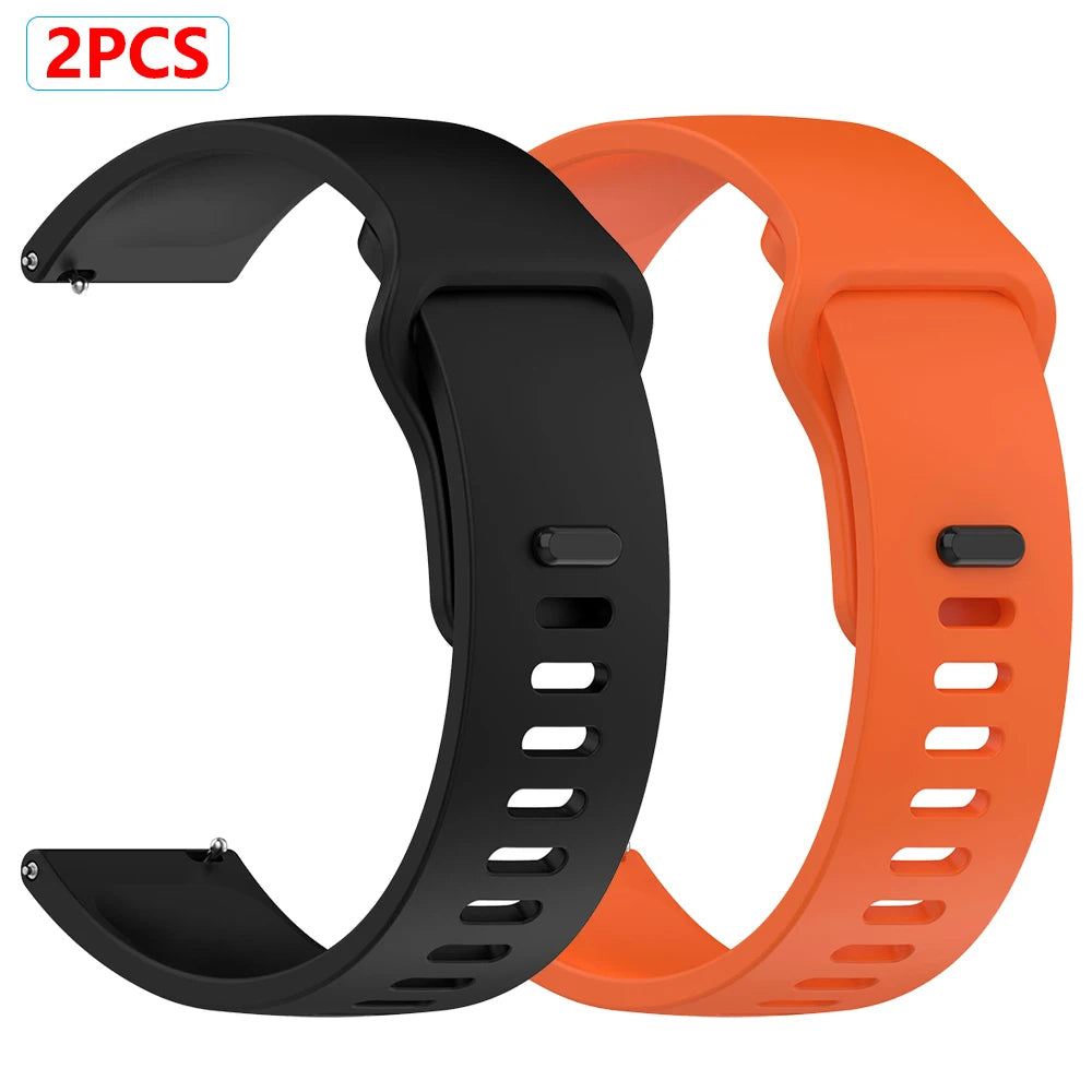 2pecs Watches Strap 22mm For Redmi Watch 5 Active/Lite Soft Silicone Band Sports Wristband For Xiaomi Watch 2 Pro/S4 S1 Bracelet